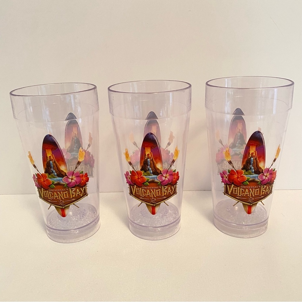 Universal Studios Orlando Volcano Bay Water Park Plastic Cups 20 Oz. Set Of 3